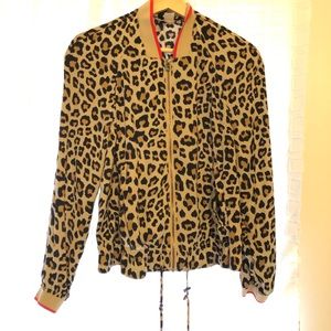 Leopard bomber jacket